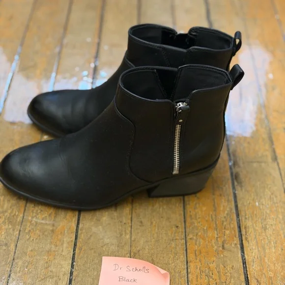 Dr. Scholl's Sleek Black Ankle Booties - Picture 3 of 6